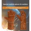 Cowhide Welding Insulation Spark-proof Gloves High Temperature Resistant Abrasion Resistant Gloves