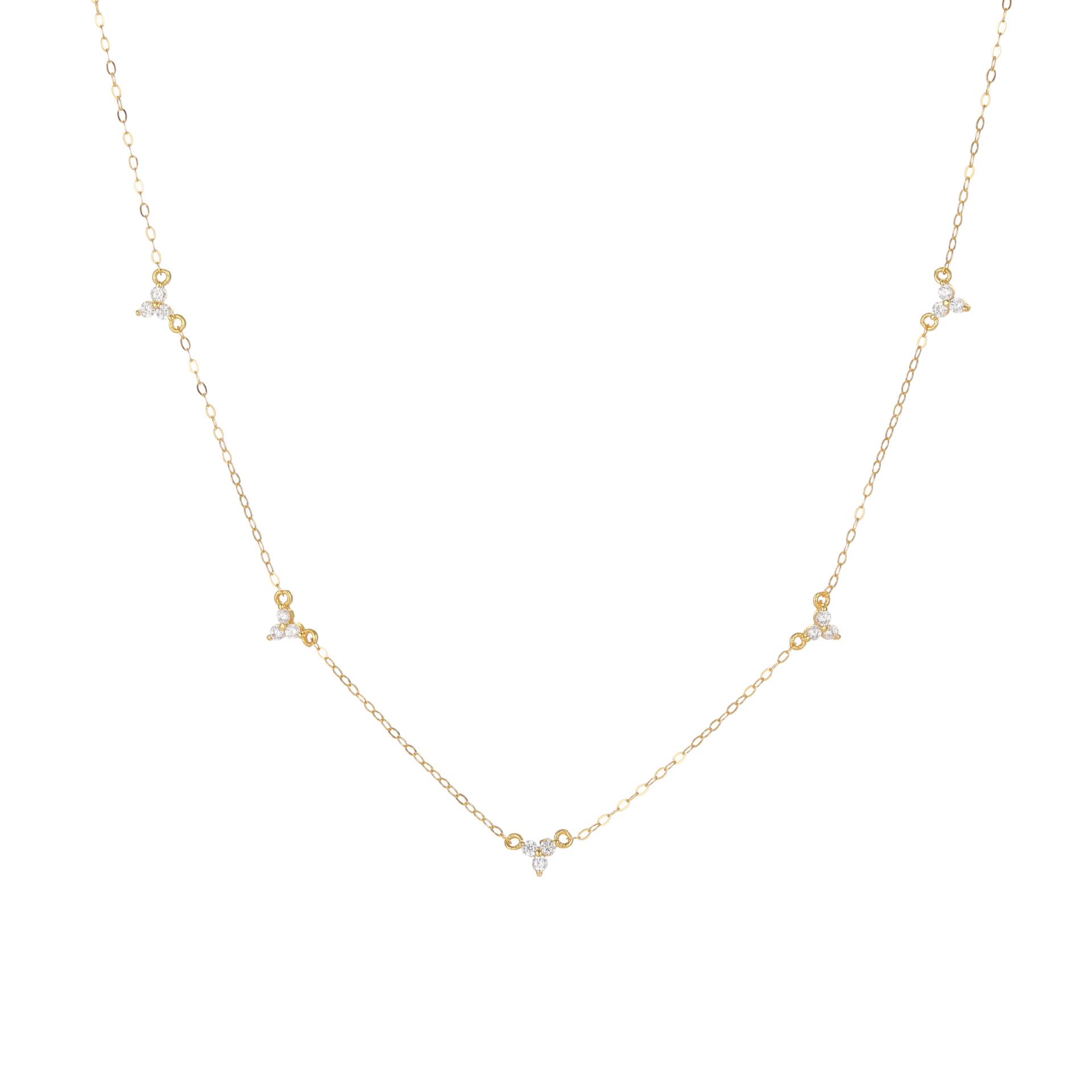 

S925 Sterling Silver Lucky Clover Star Necklace - Women s High-End, Versatile, Niche Design Choker 925 Silver