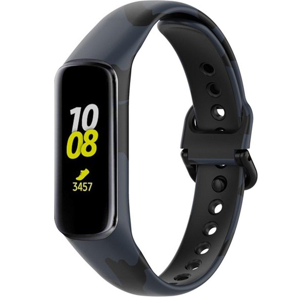 Silicone Strap for Samsung Galaxy Fit 2 SM-R220, Camouflage Gray