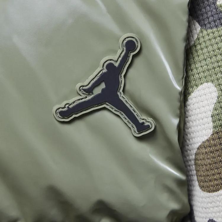 Jordan Kapuzen-Casual-Minimalisten-Daunenweste Kinderwesten Olivgrün HQ8075-222