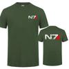 Mass Effect N7 T-Shirt Sommer Unisex Kurzarm Baumwolle N7 T-Shirt Unisex Oberteile Tee