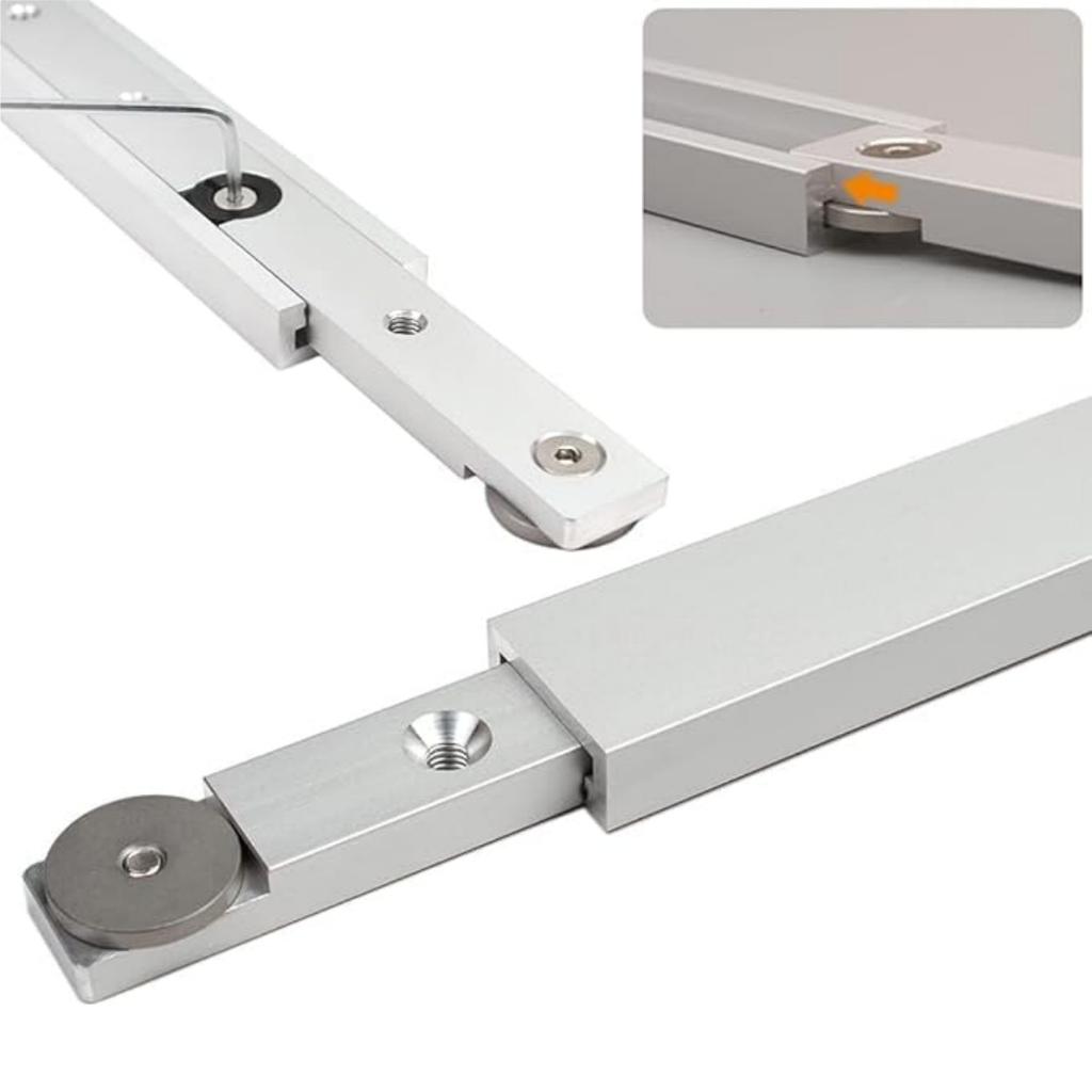 1 Set Aluminium Alloy T-tracks Slot Miter Track & Miter Bar Slider Table Saw Miter Gauge Rod Woodworking Tools Workbench Silvery