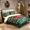 3pcs Christmas K-Pop Demon Hunters Print coreless Bedding Set Soft Dormitory Bedroom Multiple Sizes Machine Washable