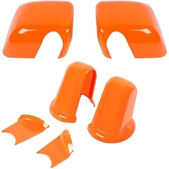 ABS Car Rear Rearview Mirror Shell Base Decoration Cover Compatible For Jeep Wrangler JK 2007-2017 Exterior Accessories(Carbon Fiber Grain)