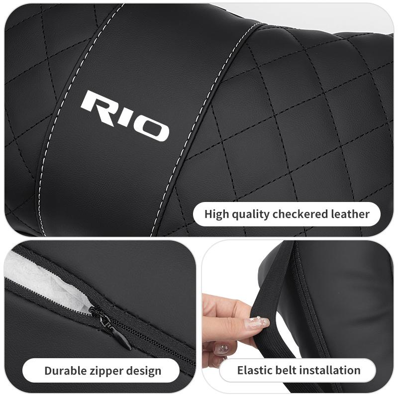 NYOJ2 Car Seat Driver Headrest Neck Lumbar Pillow Support Cushion For KIA RIO 2012 2015 2017-2021 Ceed Niro Soul Stonic