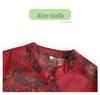 Festive Red Tang Suit Shirt for Elderly Women - Chinese Style Mother's Summer Wedding Attire