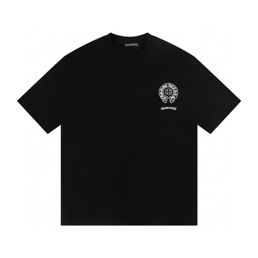 T07 CHROME HEARTS 2026 Summer New High Quality Cotton Round Neck Loose Large Size Men's and Women's T-shirt Couple T-shirt