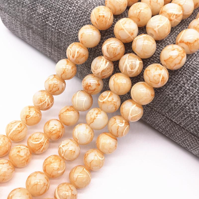 New 4/6/8mm Charm Double Salad Glass Beads Loose Spacer Beads for Jewellery Making Diy Bracelets Necklace Accessories