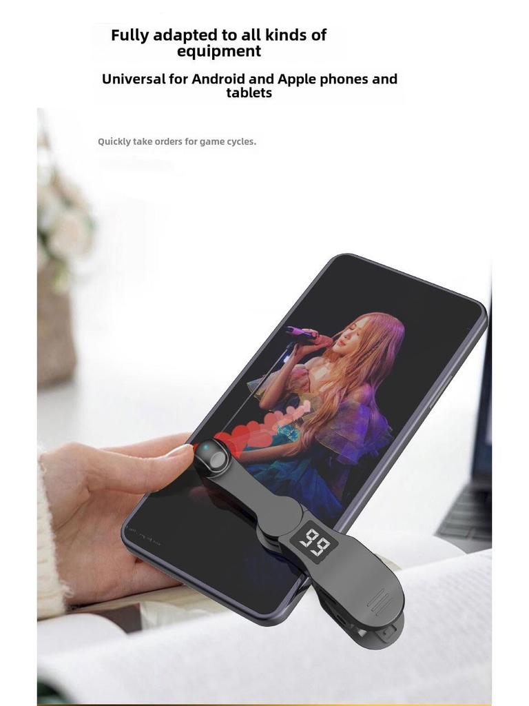 Portable Wired Mini Screen Clicker with Auto Click and Fixed Clip