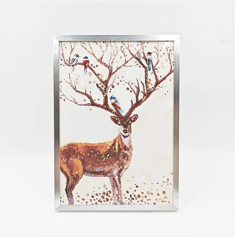 A4-bildram i aluminiumlegering med graverad logotyp för foto, bordsplacering, väggupphängning eller visning av verksamhetstillstånd.