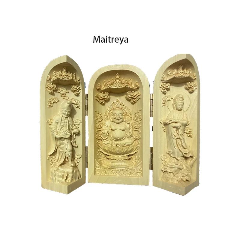 Boxwood Beautiful Hand-Carved Wooden Statue of the Thousand-Armed Guanyin Bodhisattva