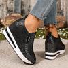 Casual Hidden Heel Slip On Sneakers Women Spring Chunky Platform Wedge Heel Loafer Woman's Invisible Height Increase Shoes
