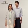 Unisex Color Block Stripe Casual Shirt