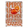 Aluminium Wandkunst Schild im Vintage-Stil Aperol Retro Cocktail Dekor Ideal für Hausbar Küche Spielzimmer