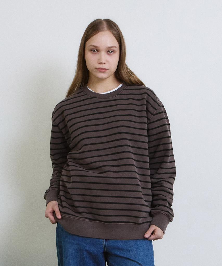 ADERNM Pigment Daily Stripe Sweatshirt (Mocka)