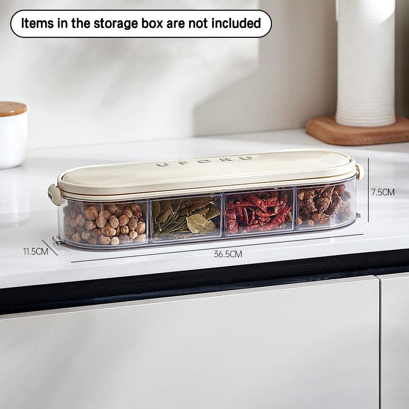 Compartmented Spice Box Storage Stacking Food Grade Large Capacity Sealed Lid Dustproof And Moisture-Proof Spice Box A1