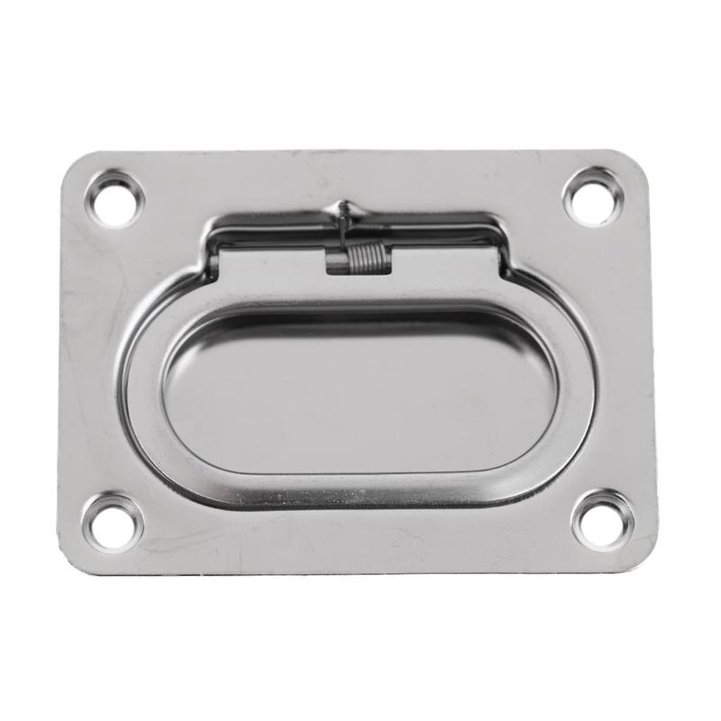 Marine Grade Stainless Steel Boat Hatch Handle Spring Loaded Lift Handle Cabin Fittings for Boat Hatches and Drawers