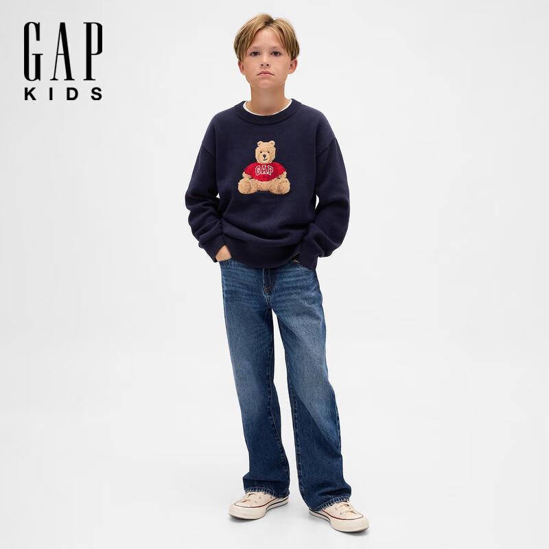 Gap Kinder-Winter-Strickpullover 2025 mit gesticktem Logo-Bären