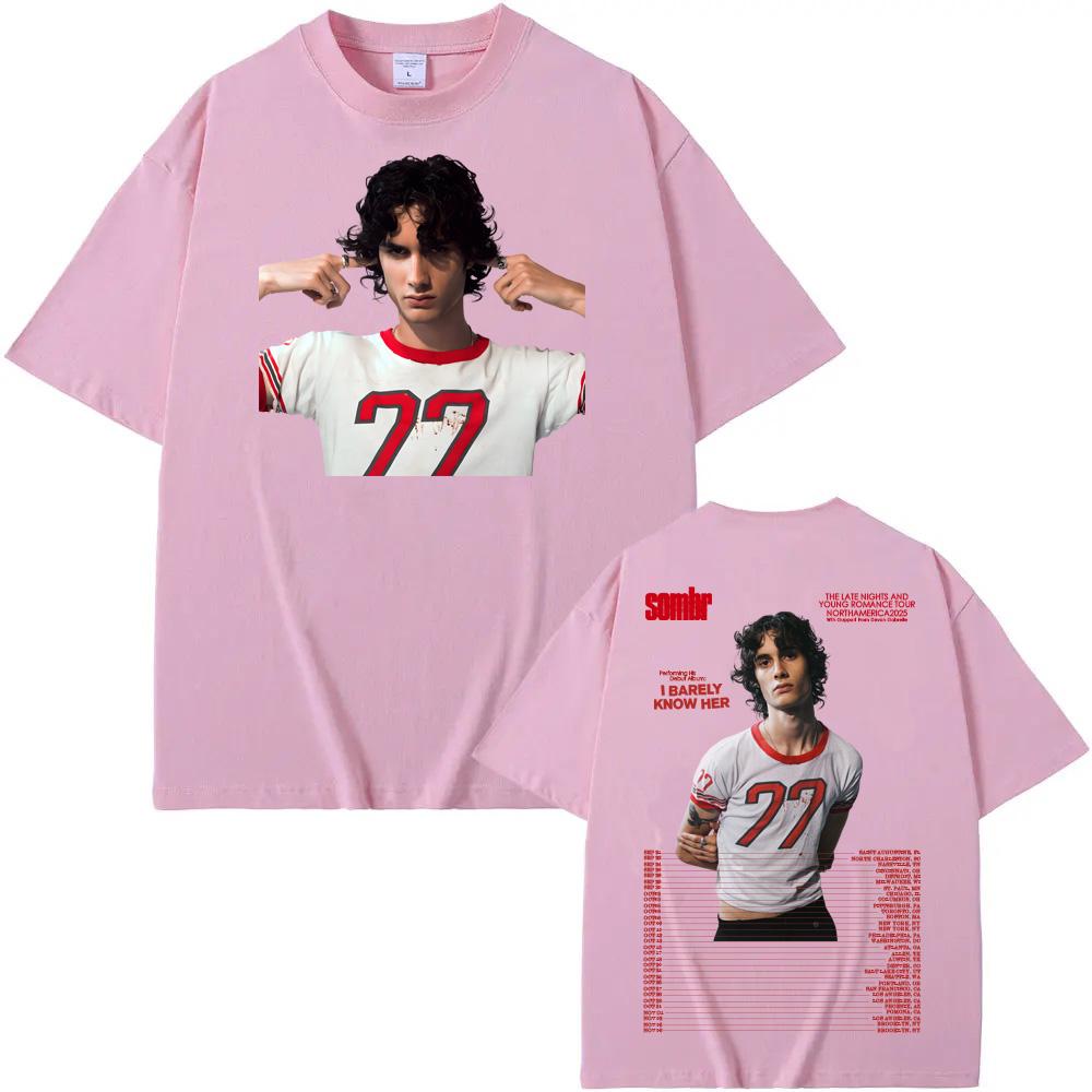 Sombr -The Late Nights and Young Romance Tour North America 2025 T Shirt 100%cotton Vintage High Quality Summer Album Tshirt