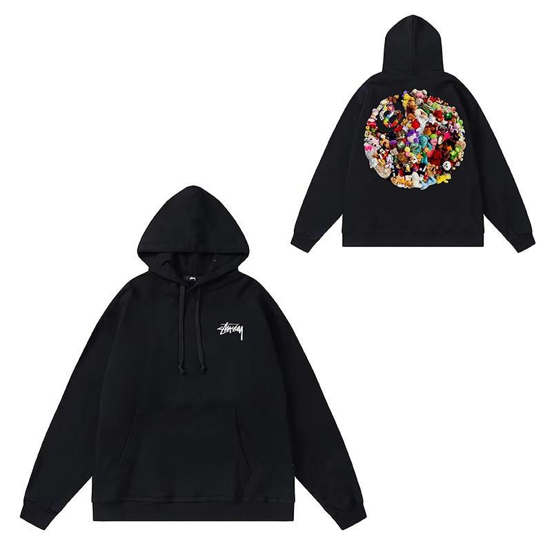 Mens Oversized Hooded Sweatshirt With Letter Print Heavyweight Cotton Winter Streetwear Style