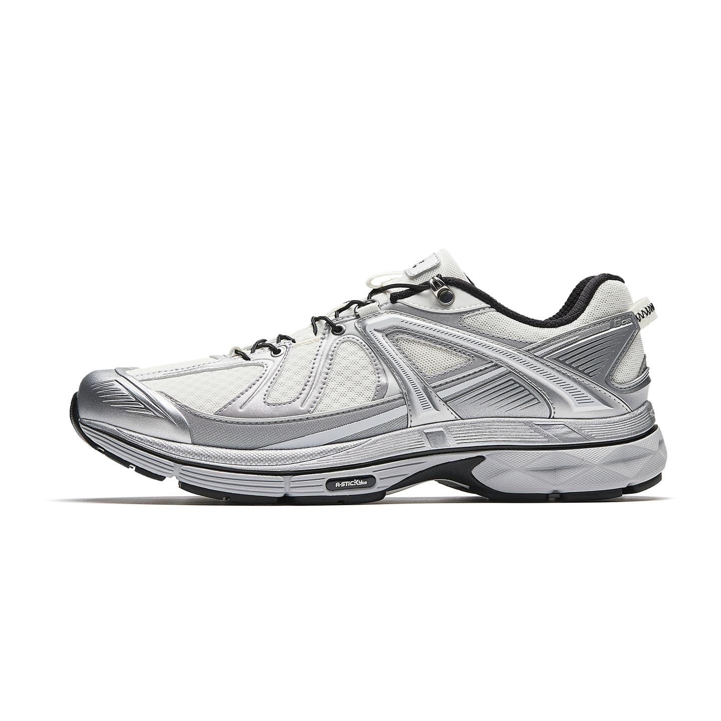 Anta Champion G02 Fabric Synthetic Leather Rubber Comfortable Low-Top Casual Shoes Men sneaker Silver 112628804A-1 43