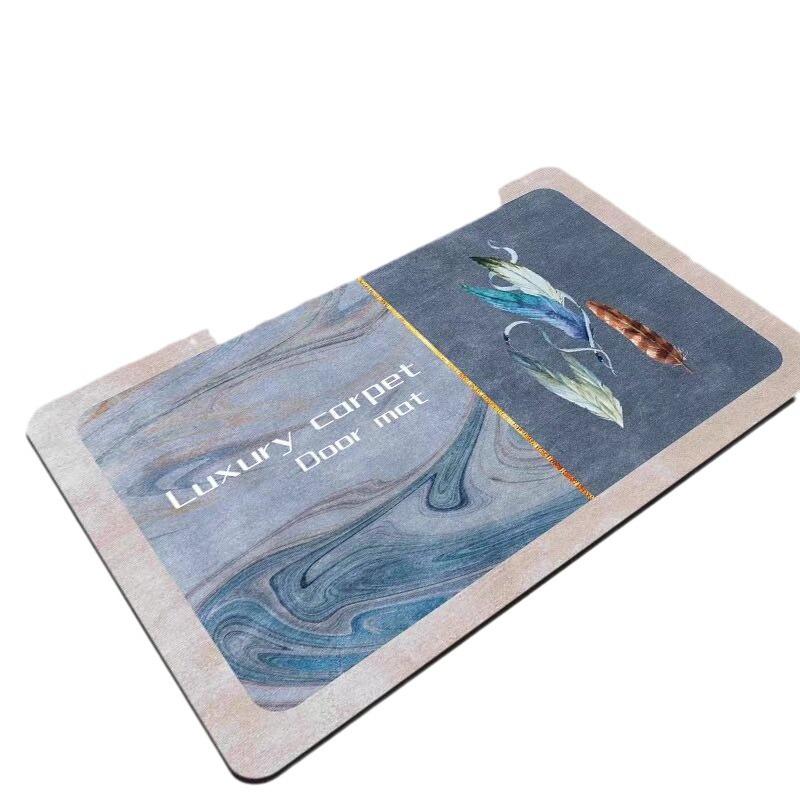 Oil Painting Diatom Mud Cushion Toilet Door Mat Non-slip Absorbent Bathroom Foot Mat Toilet Door Mat Carpet