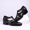 Nuove Sandali da Uomo in Vera Pelle Estivi Nero Puro Aumenta Altezza 6cm Moda Moderni Tacchi Scarpe da Festa Uomo Marchio Calzature Maschili