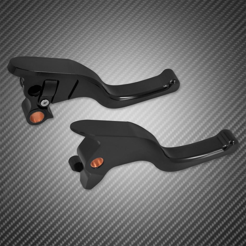 Brake Clutch Levers Motorcycle 3 Fingers Short Hand Levers For Harley Softail Fat Boy FLFB Breakout FXSB Low Rider FXDLS 2018-24