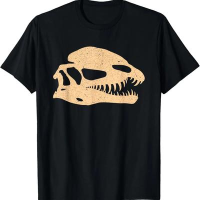 Dilophosaurus Skull Fossil Hunter Paleontologist Dinosaur T-Shirt