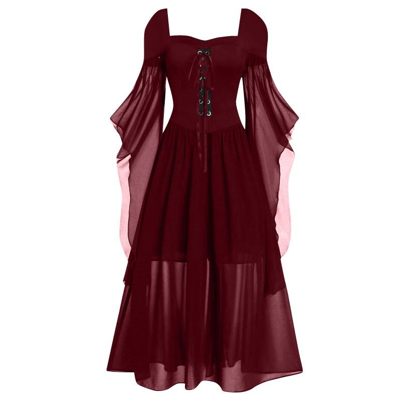 GMXIA Halloween Witch Strappy Swing Dresses