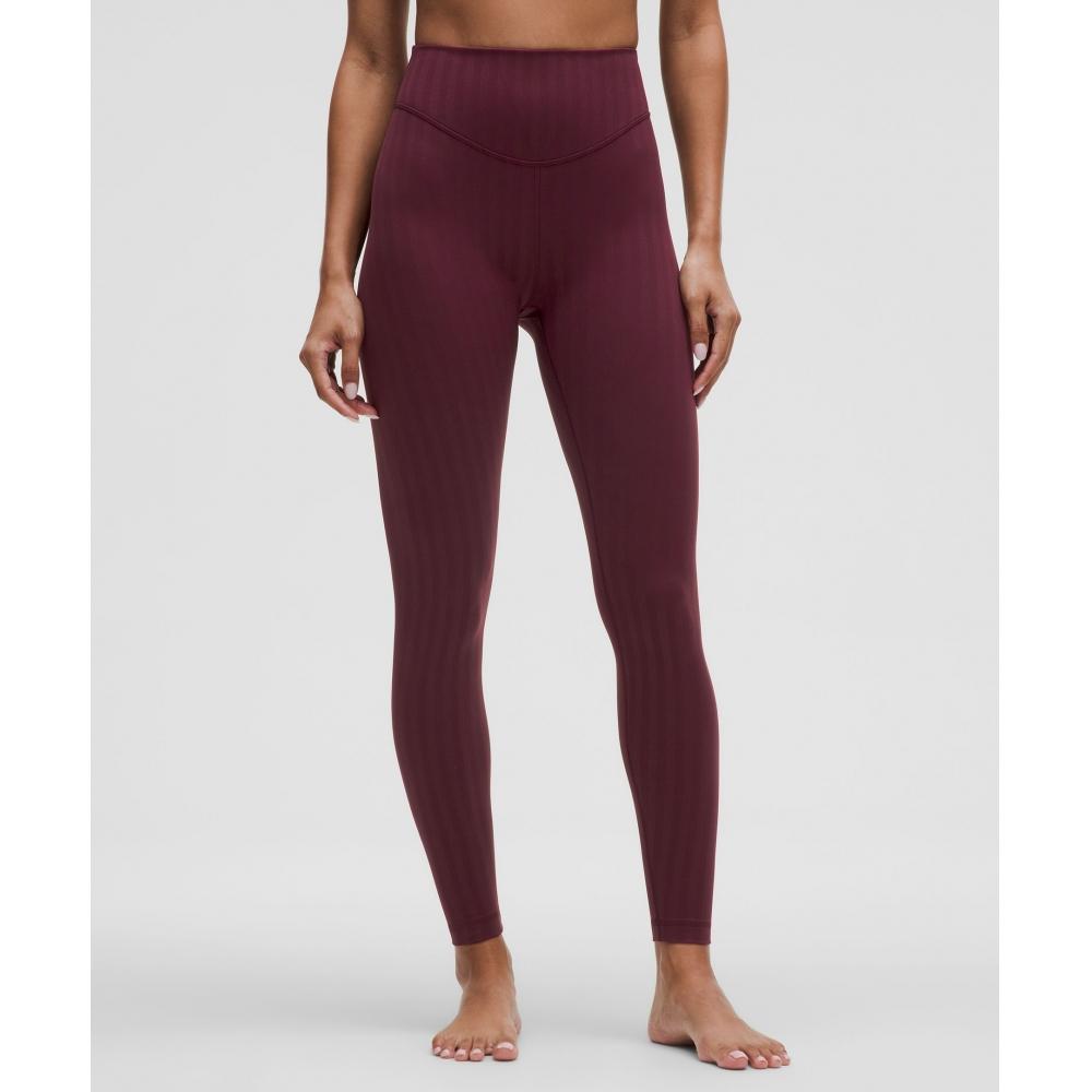 

Lululemon WUnder Under High Rise Tight 28 Tonal Stripe Garnet 2