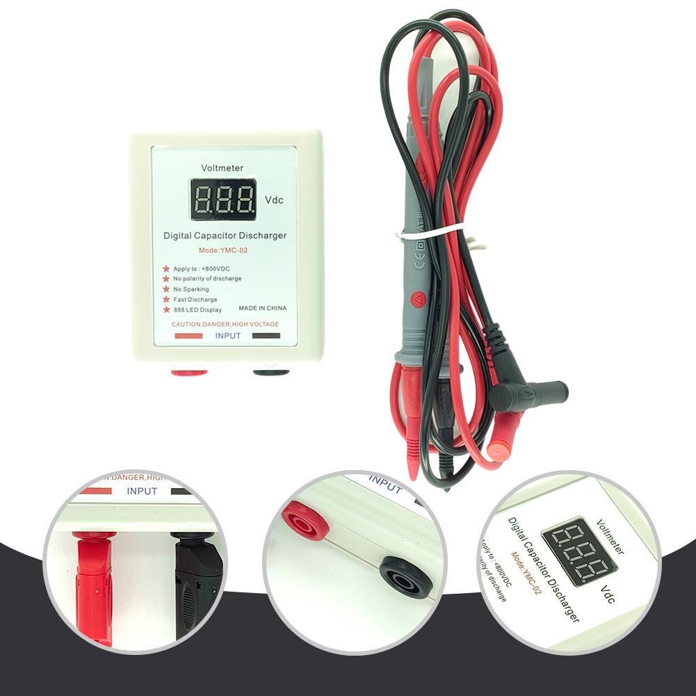 1set Condenser Arrester Body With Antifreeze PVC Probe 800V Digital Capacitor Fast Discharger High Voltage Discharge Tools