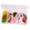 45pcs Fishing Lure Set Soft and Hard Bait Hooks Swivels with Tackle Box for Trout/Pike/Bass