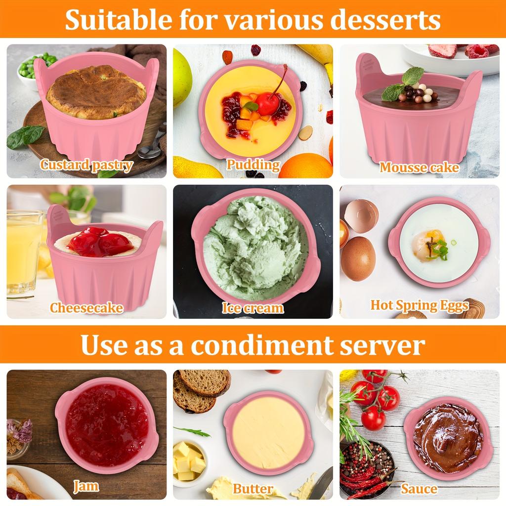 Non-Stick Baking Molds for Air Fryers and Steaming – Effortless Release for Eggs and Cupcakes – Reusable and Dishwasher Friendly,for Muffins, Custards