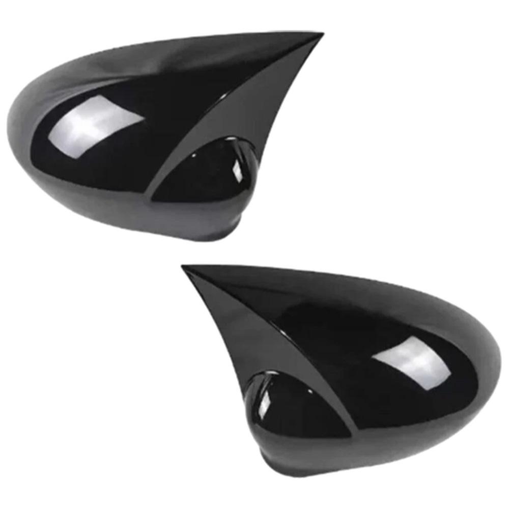 For Fiat Punto 500 2009-2018 Car Rearview Mirror Cover Side Wing Rear View Mirror Case Cover Trim ABS Black Carbon Fiber Glossy Black