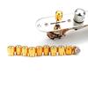 10Pcs Guitar Gold Plastic Barrel Switch Tip Electric Guitar Bass Knobs Potentiometer Cap Instrument Accessories