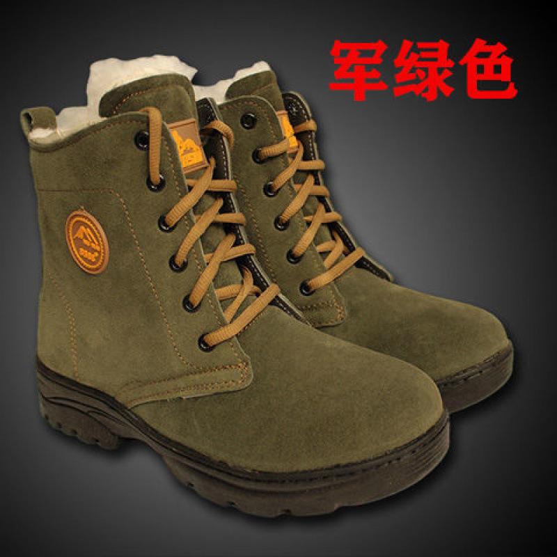 

Зимние утепленные сноубутсы новая обувь мужские шерстяные теплые ботинки хлопковая обувь уличные ботинки Мартин 45 yards армия зеленый