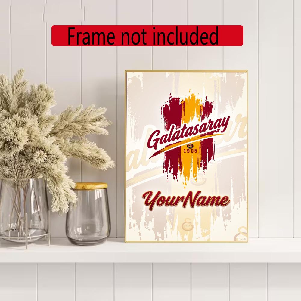 Galatasaray Personalized Name Round Diamond Painting Kit Diamond Embroidery Painting Rhinestones Mosaic Frameless Handwork Decoration Arts