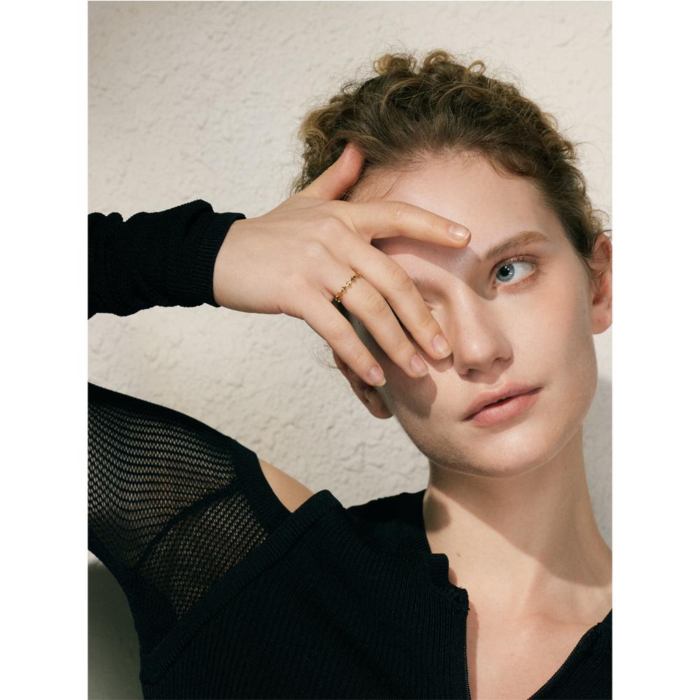 Yhpup Minimalist Stainless Steel Thin Geometric Ring Gold Silver Color Fashion Versatile Daily Jewelry Accessories