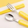 Cartoon Baby Cutlery Set Spoon Fork Chopsticks Dinnerware Sets Baby Tableware Stainless Steel Eco-Friendly Home School