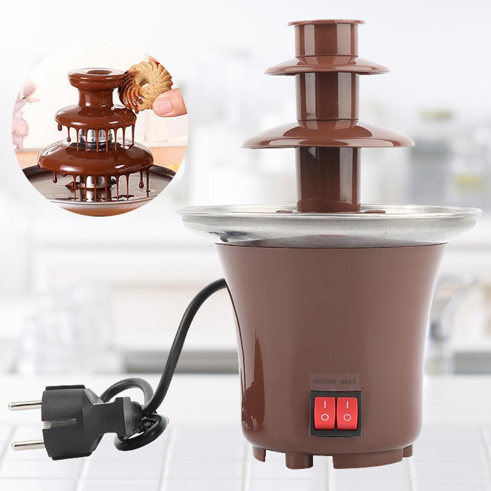 Mini Chocolate Fountain Creative Chocolate Melting with Heating Fondue Chocolate Waterfall Hotpot Machine for Household Party