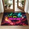 Green Day Design Crystal Velvet Rug Soft Decorative Mat for Bedroom Entrance