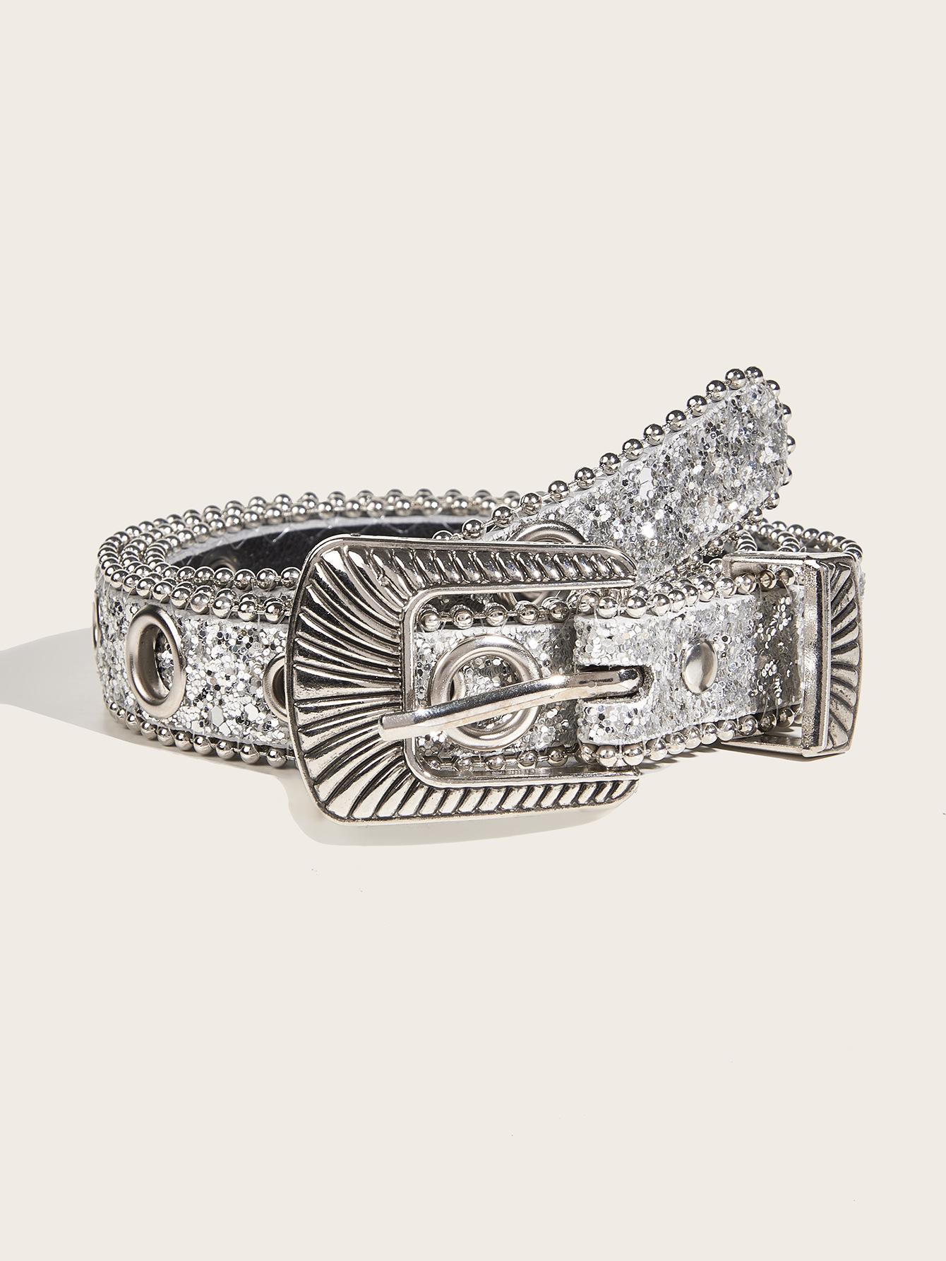 

И Универсальный Пояс для Похудения с Металлической Пряжкой с Пайетками