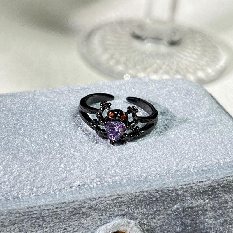 Halloween Themed Dark Vibe Ghost Spider Personality Ring Genderless Punk Niche Trendy Cool Ring