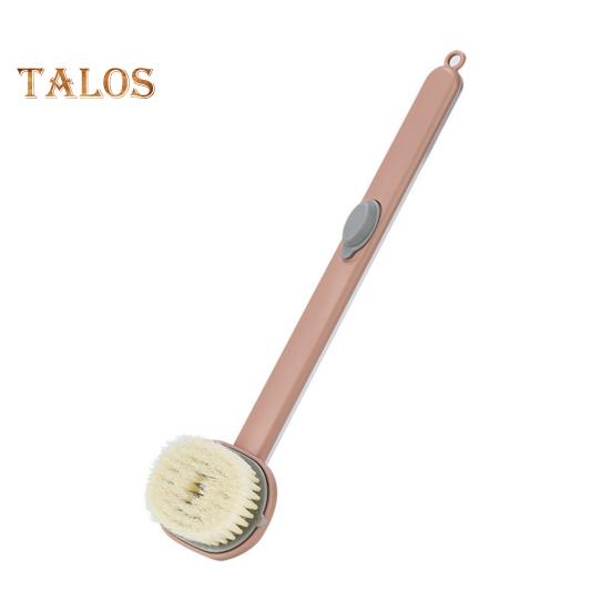 

Щетка для ванны с длинной ручкой и дозатором мыла для спины, микрофибра PBT, мягкая щетина, массажная щетка для чистки душа розовый