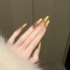 Elegant Gradient French Style Rhinestone Nails - Spring/Summer Skin Brightening, Removable Wearable Nail Art.