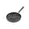 Non-stick Household Breakfast Frying Pan for Making Fried Eggs, Burgers, or Steaks with Four Holes.