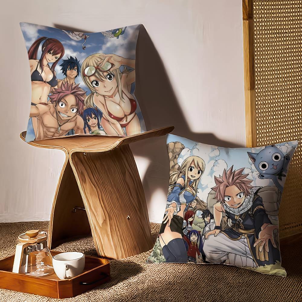 Cartoon F-Fairy Tail-MT Animal Pillow Case Printing Pillowcase Living Room Sofa Cushion Cover Bedroom Room Decor