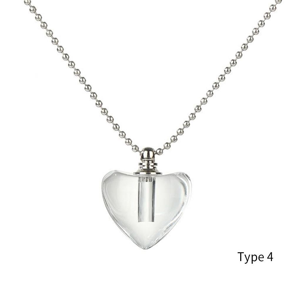 Natural Stone Perfume Bottle Necklace Amethysts Quartz Water Drop Pendant Necklace Crystal Essential Oil Diffuser Vial Jewelry