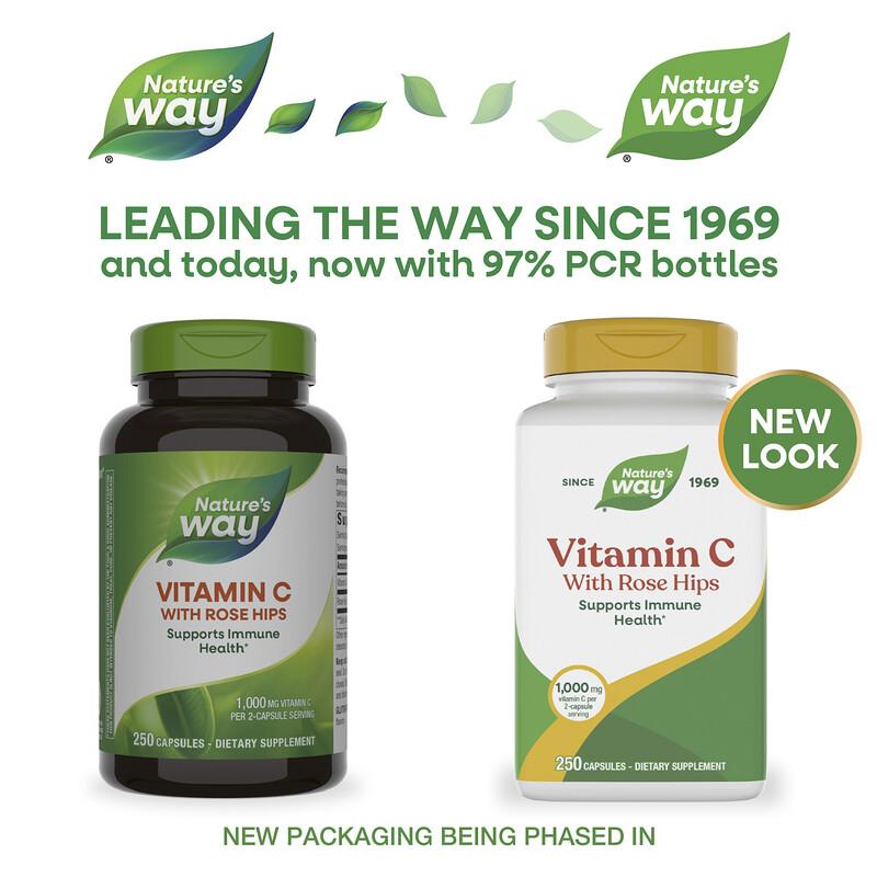Vitamin C with Rose Hips, 250 Capsules